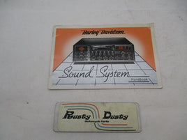 Harley Davidson Sound System Handbook Stereo Receiver AM FM Radio