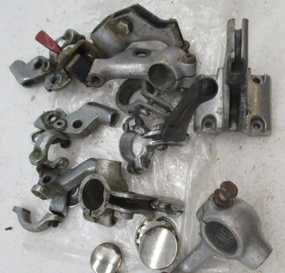 Large Mixed Lot of Vintage Motorcycle Hand Control Lever Brackets & Perches