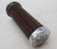 Harley Davidson Leather Waffle Weave Custom Wrapped Grip w/ "Norman" inscribed