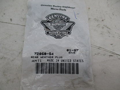 Harley Davidson Genuine NOS Rear Weather Plug 72060-94