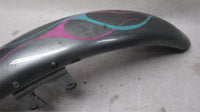 Harley Davidson Narrow Glide Dyna Front Fender Gray with Pink Blue Flames 4"