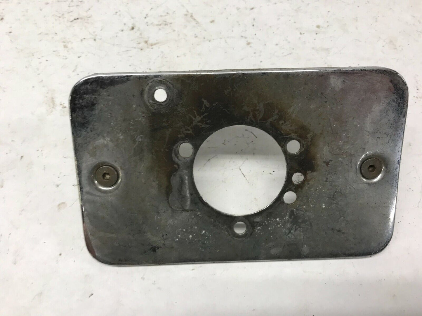 Harley Davidson Air Cleaner Intake Rectangular Back Mounting Plate Chrome