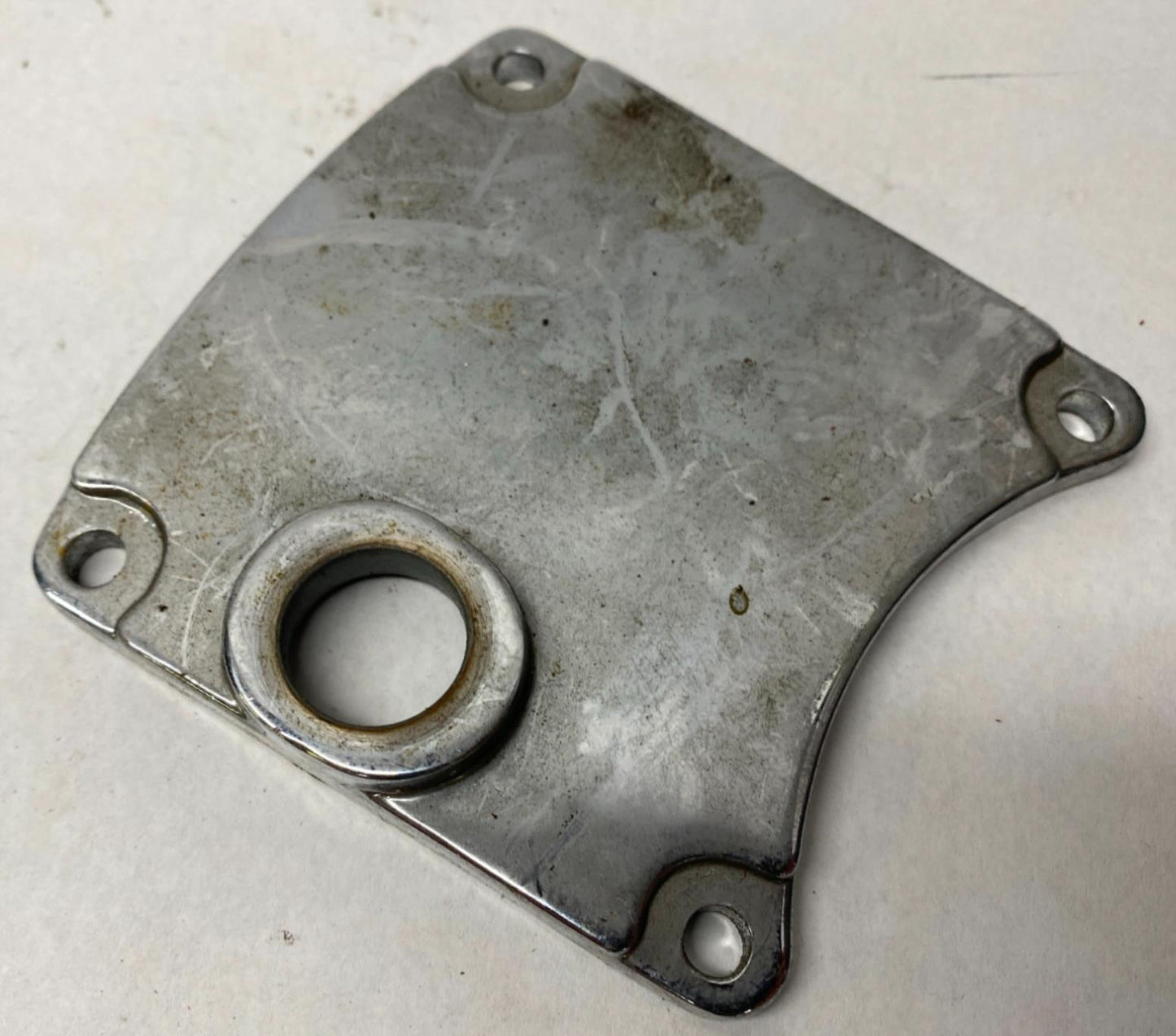 Harley Davidson Chrome Outer Primary Inspection Cover w/ Foot Peg Hole