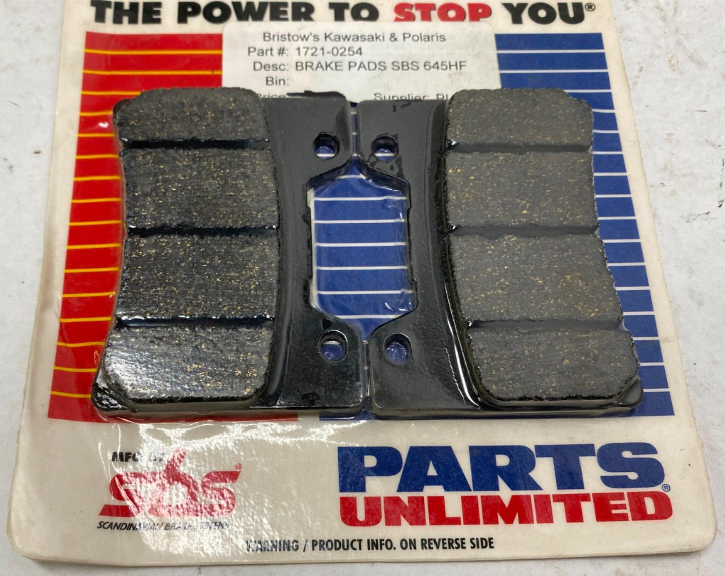 Parts Unlimited 645 HF Front Brake Pads Yamaha FZR VMAX