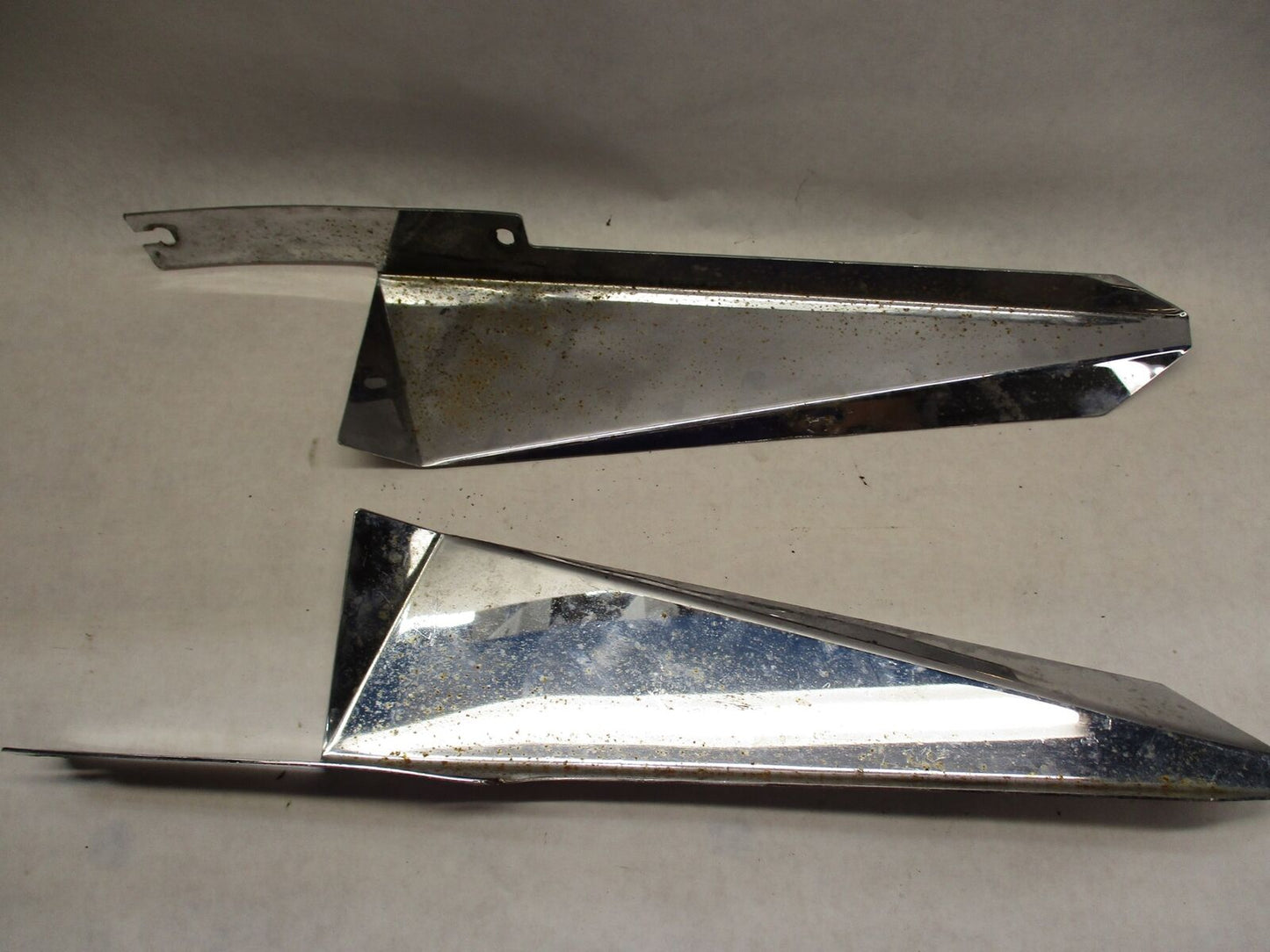 Set of Harley Touring Chrome Wind Guard Windshield Deflector