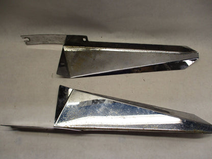 Set of Harley Touring Chrome Wind Guard Windshield Deflector