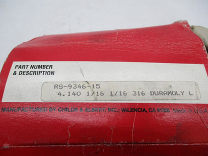 Harley Childs & Albert 4.140 1/16 316 Duramoly Piston Ring Set RS-9346-15