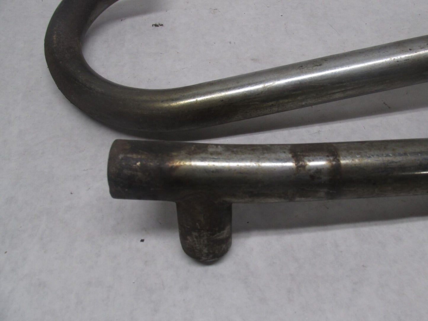 Pair of Vintage Moto Guzzi Motorcycle Exhaust Header Pipes