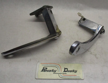 Pair of Harley Davidson Big Twin Chrome Foot Peg Mounting Bracket Extensions