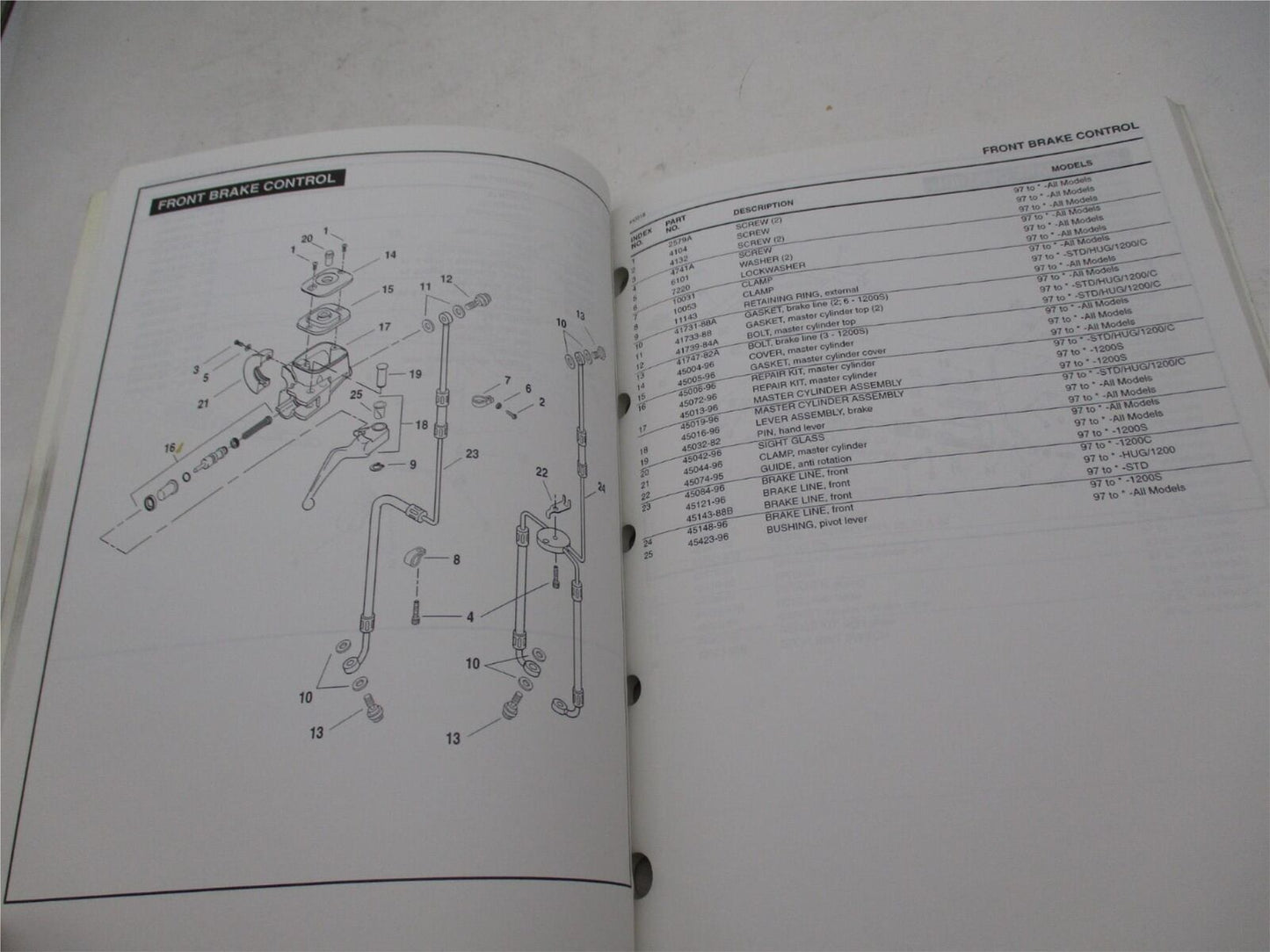 Harley Davidson Official Factory 1997 XLH Parts Catalog 99451-97A