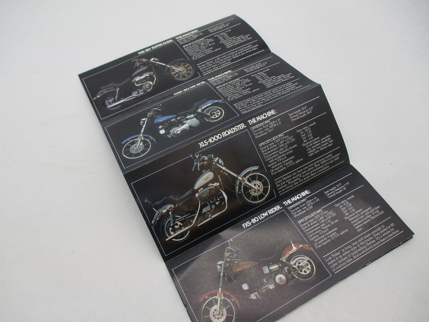 1981 Harley Davidson AMF V-Twin Motorcycle Models Sales Pamphlet Brochure