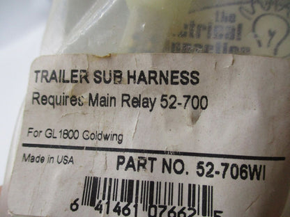Electrical Connection Honda Goldwing GL1800 Trailer Sub Harness 52-700