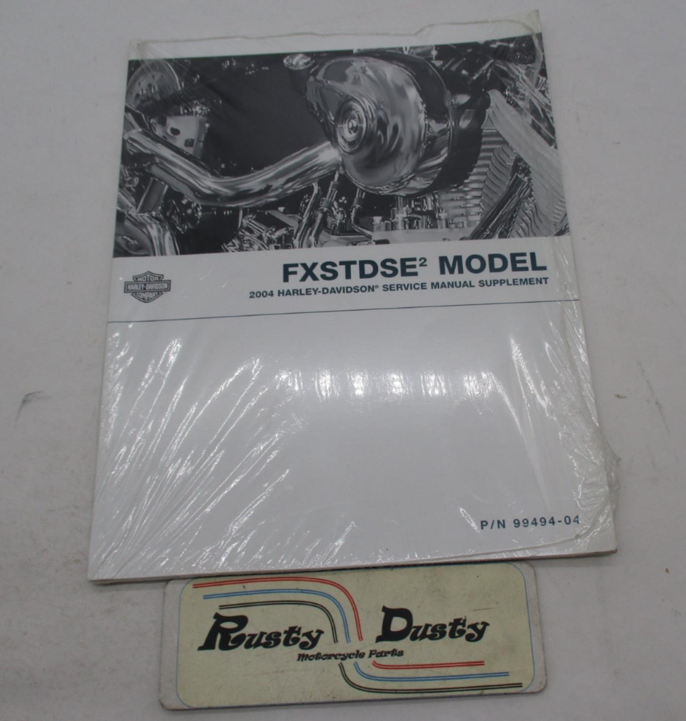Harley Davidson Official 2004 FXSTDSE2 Service Manual Supplement 99494-04