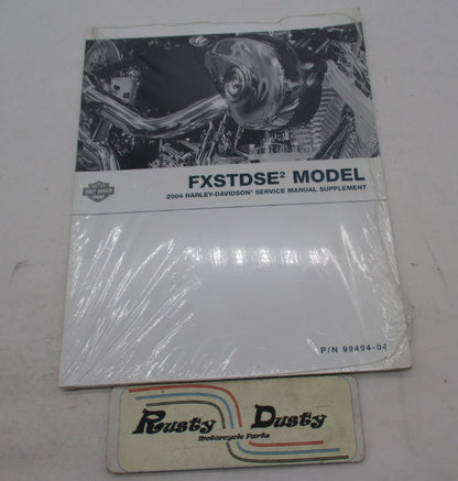 Harley Davidson Official 2004 FXSTDSE2 Service Manual Supplement 99494-04