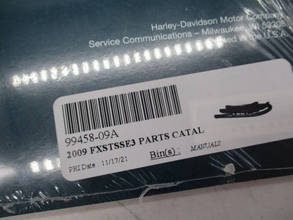 Harley Davidson Official Factory 2009 FXSTSSE3 Parts Catalog 99458-09A