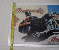 Indian America's First Motorcycle Chief Aluminum Garage Shop Sign 16"x12"