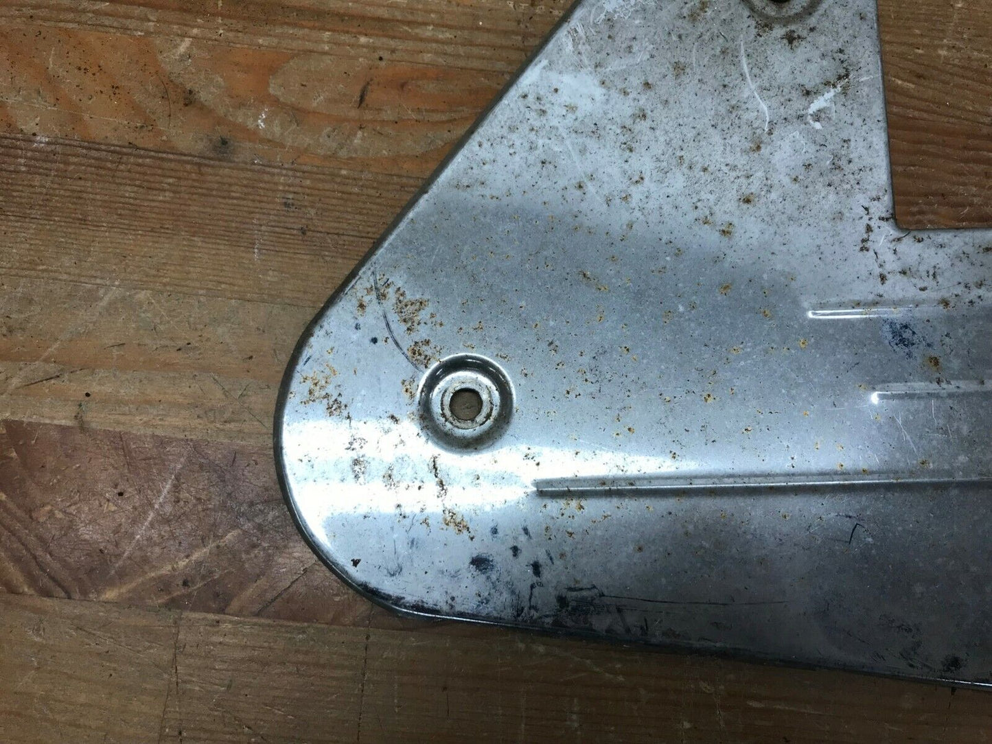 Harley Shovelhead right side chrome trim panel transmission cover plate cap