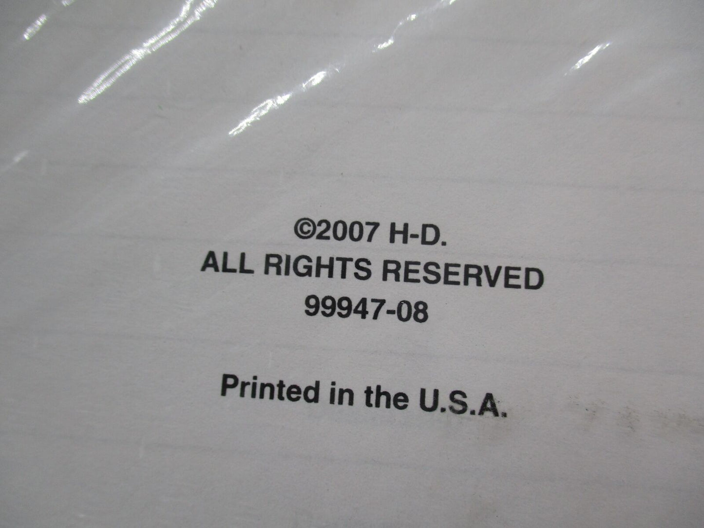 Harley Davidson NOS 2008 Pre Delivery Set-up Manual Instructions 99947-08