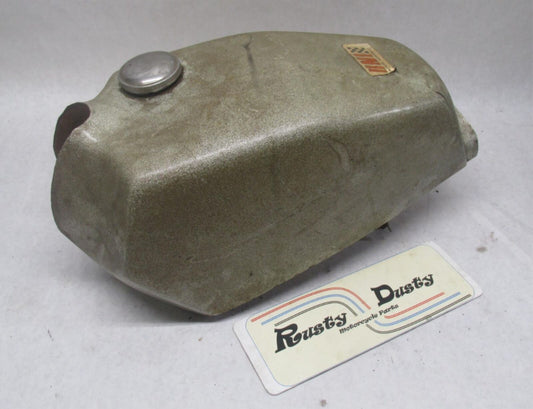 Vintage ARHMA Racing Cafe Racer Fiber Glass Gas Fuel Tank Silver Sparkle Paint