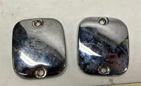 Harley Set of (2) Chrome Brake Clutch Master Cylinder Covers