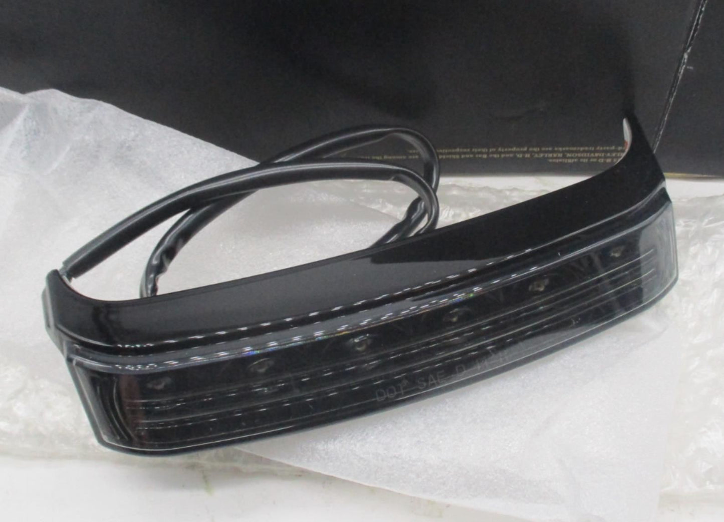 Set of 2 Harley Electra Glo Saddlebag Mounted Run/Brake/Turn Lights Black