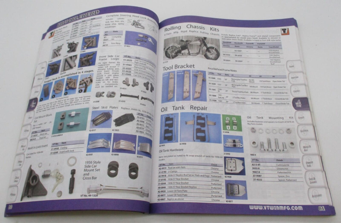 Harley Davidson V-Twin Knucklehead Parts Dope Reference Guide 1936-1947 48-1331