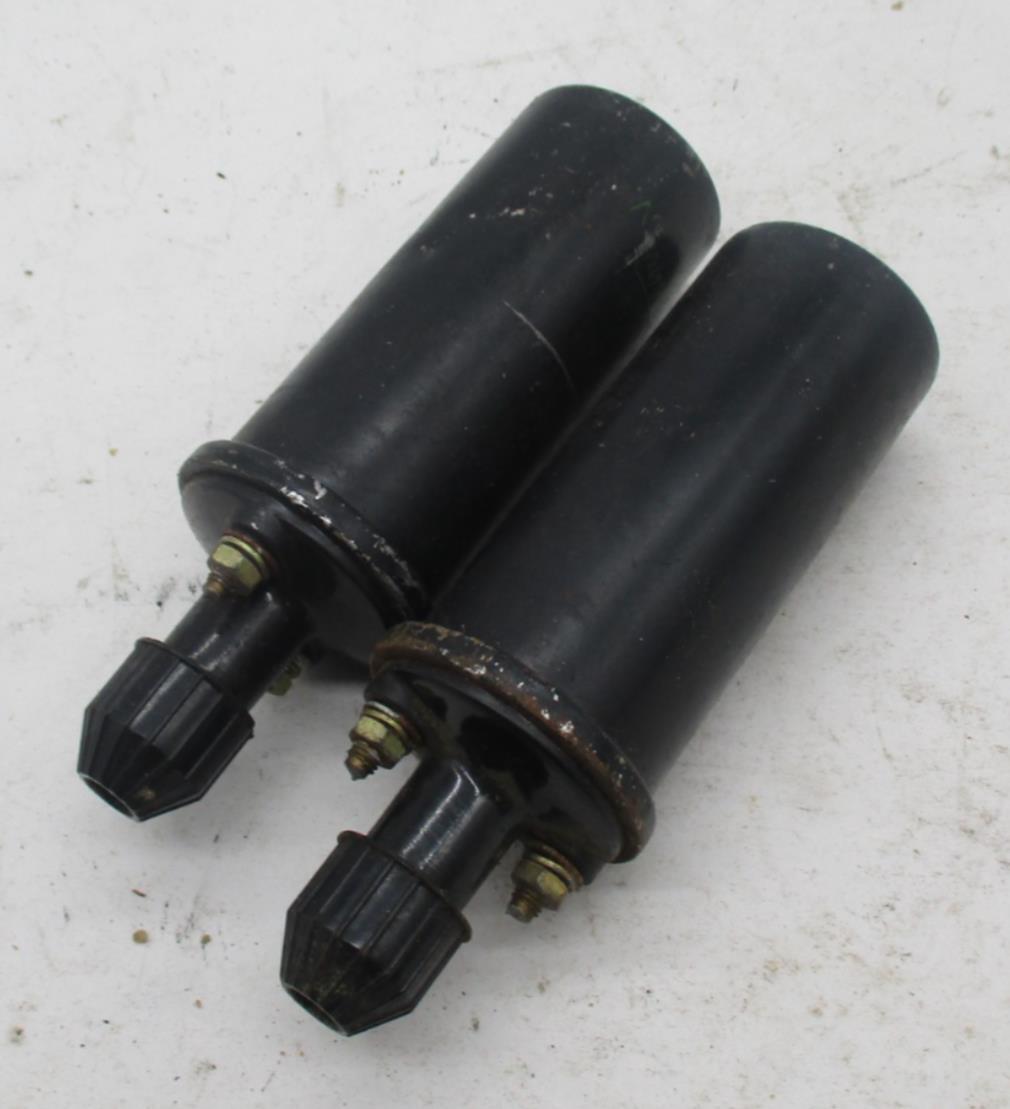 Pair of Vintage Yamaha Motorcycle Coils Hanshin 6V HS-6B