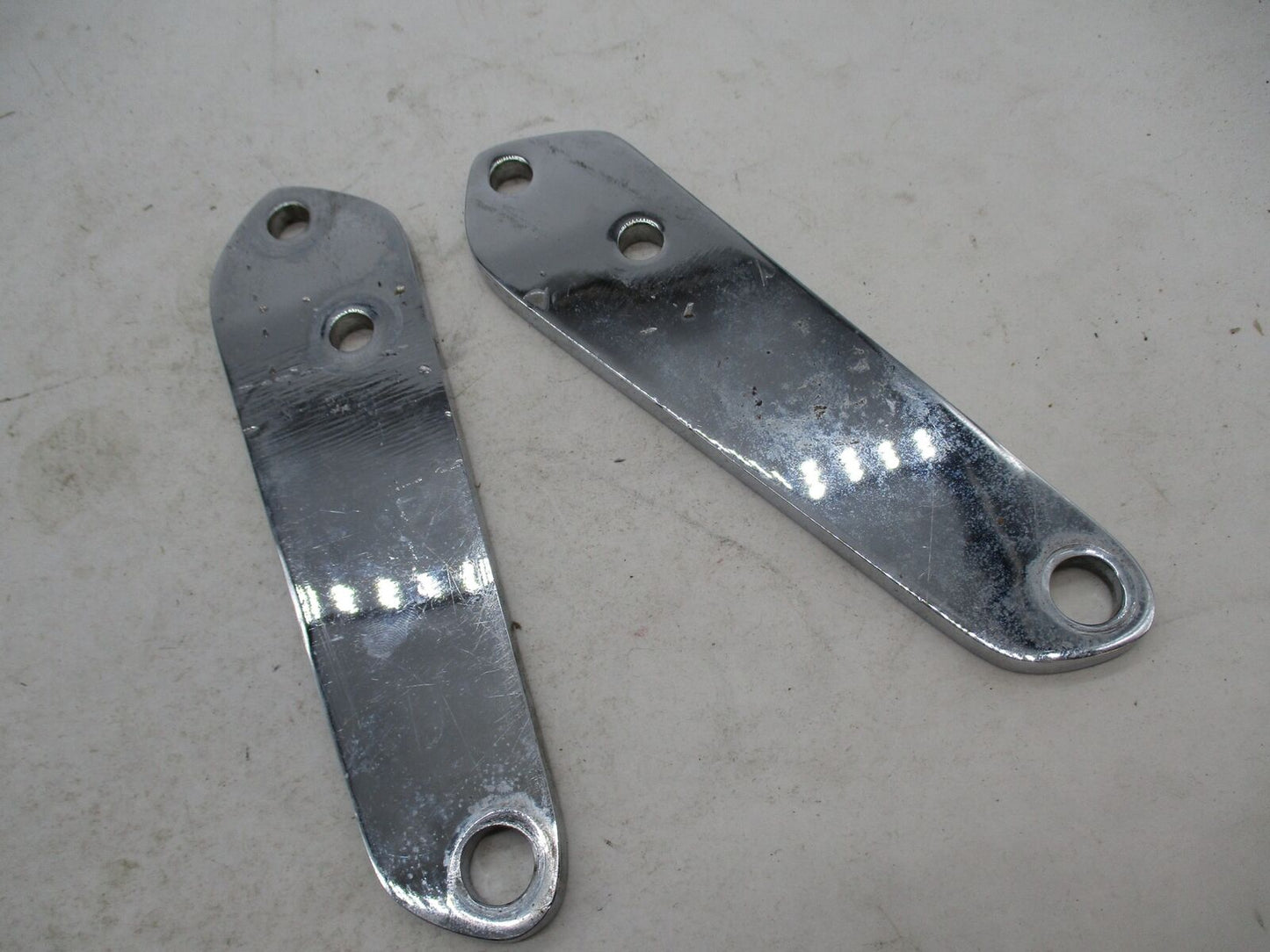 Harley Davidson Dyna Pair of Chrome Highway Peg Bracket Plates 49002-98