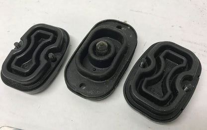 Stock OEM Lot (3) Master Brake Cylinder Covers Black Harley Davidson Softail