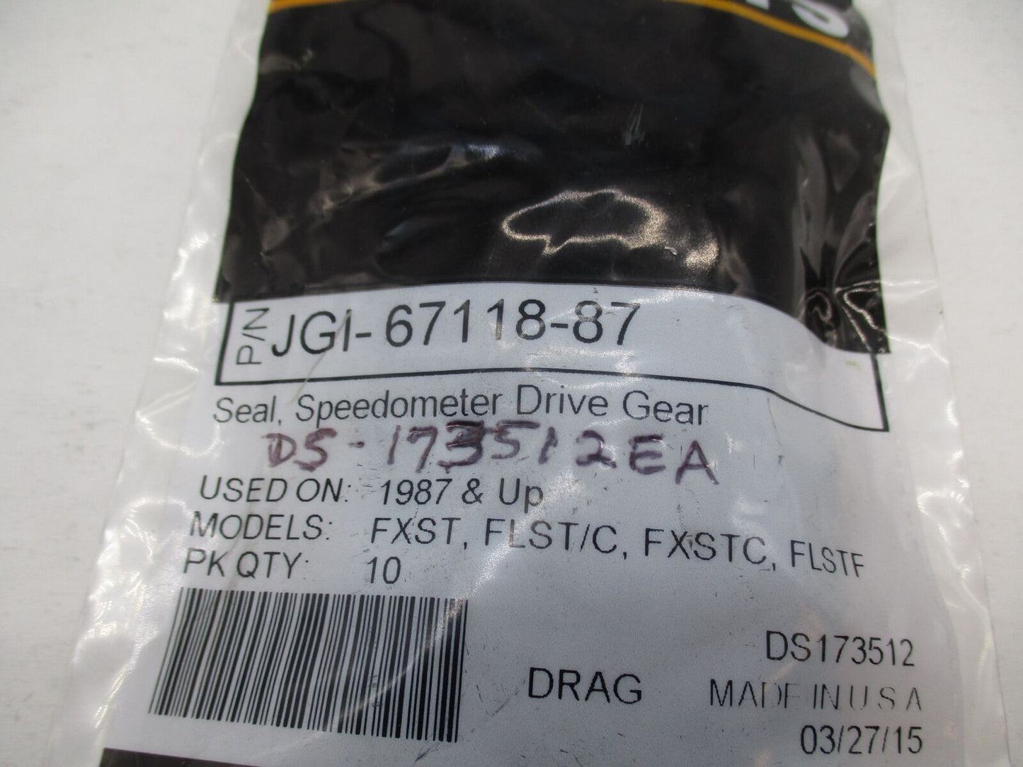 Lot of 8 Haley James Gasket Speedometer Speedo Drive Gear Seals JGI-67118-87