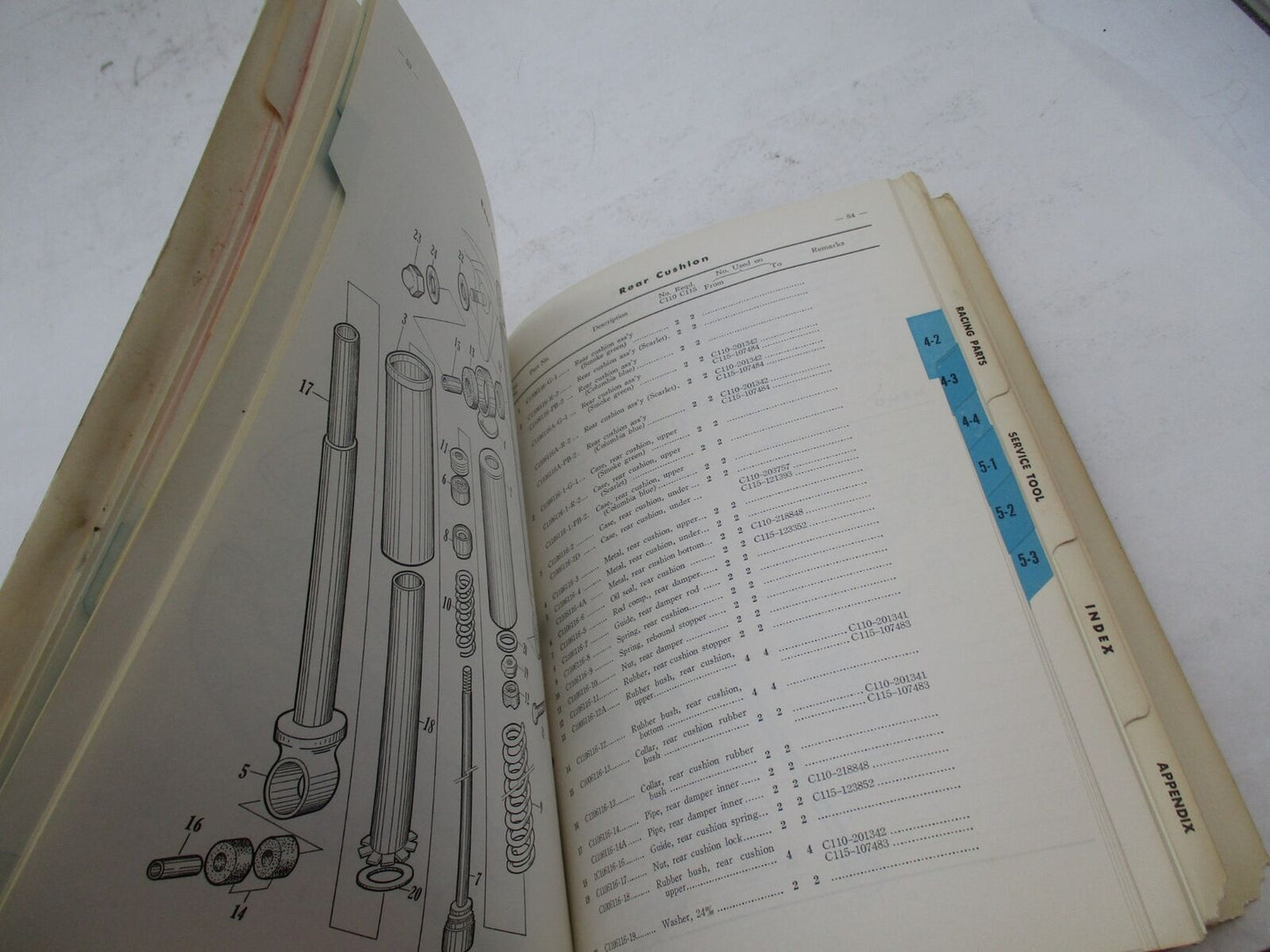Honda Motor Co. Factory OEM 50-55 C110-115 Parts List Book