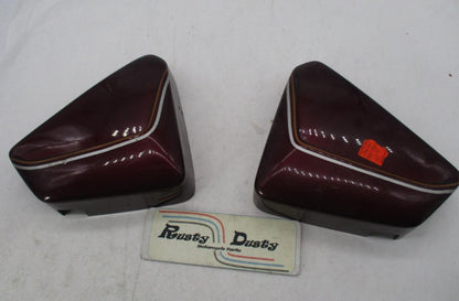Pair of Maroon 1984 Motorcycle Side Covers Unknown Model?