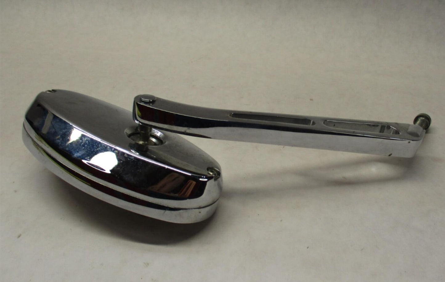 Harley Davidson Left Side Chrome Slotted Oval Shaped Mirror