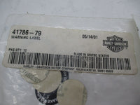 Lot of 5 Harley Davidson Genuine NOS  Master Cylinder Warning Labels 41786-79