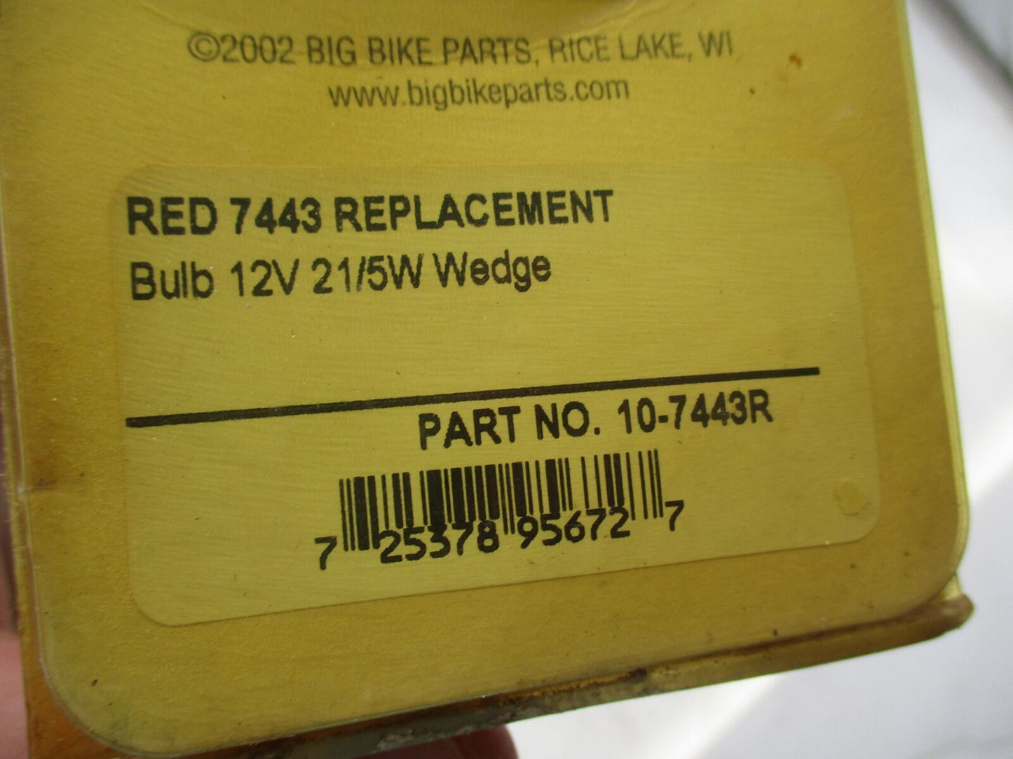 Show Chrome Big Bike Parts 12 21/5W Volts Red Replacement Bulb 7443 10-7443R