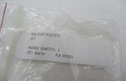 Harley Davidson Genuine NOS Key Set 71452-91A Code: 3575