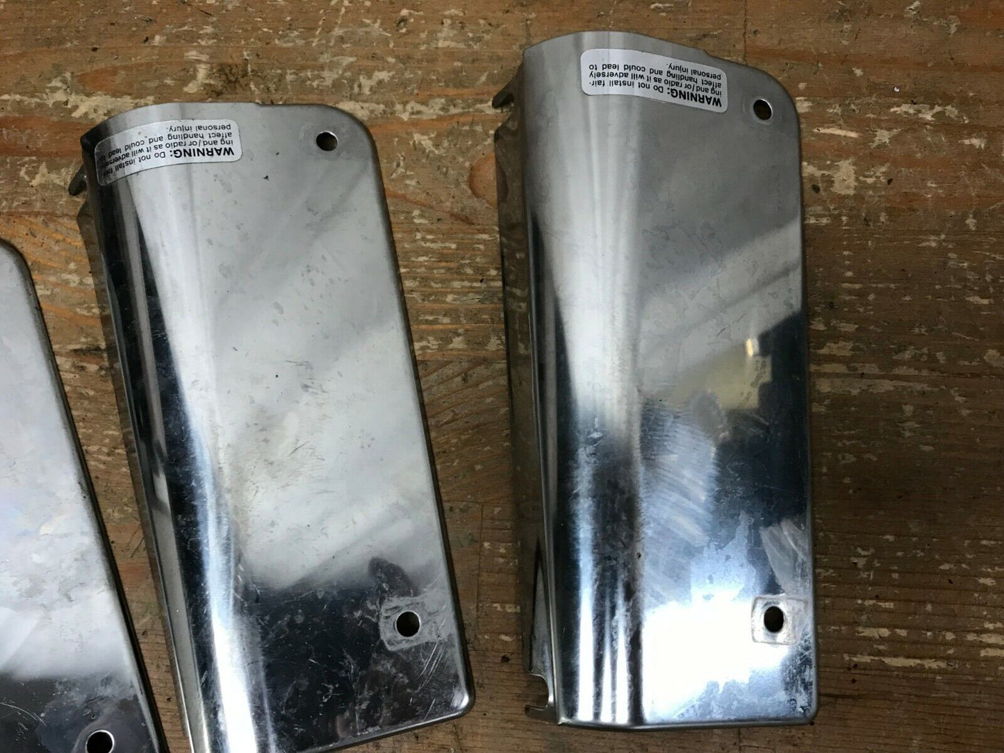 Lot of 3 Harley Chrome Fork Right side Covers 1986+ 67890-91A Fatboy Softail
