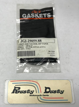 Harley JGI-29059-88 10 Pack Air Cleaner Gasket