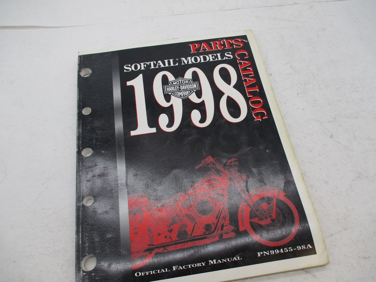 Harley Davidson Official Factory 1998 Softail Parts Catalog 99455-98A