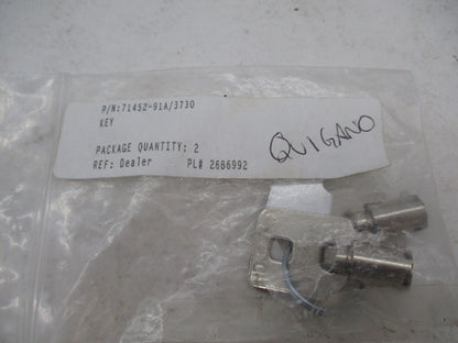 Harley Davidson Genuine NOS Ignition Key Set 71452-91A Code 3730