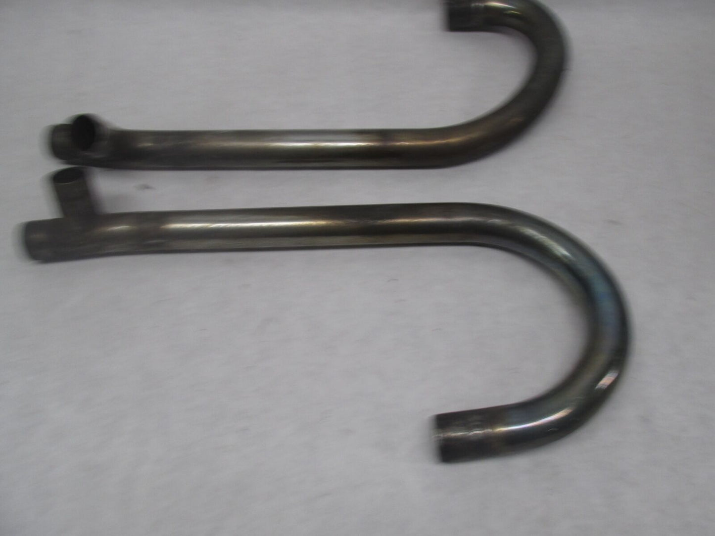 Pair of Vintage Moto Guzzi Motorcycle Exhaust Header Pipes