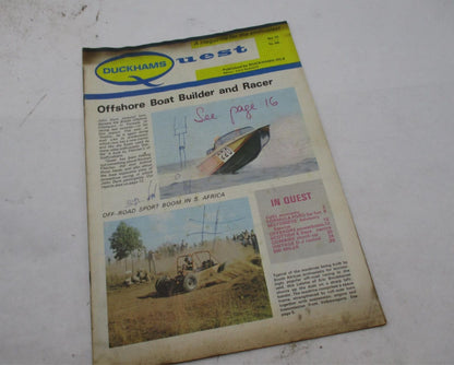 Vintage Duckhams Quest Boat Builder and Racer Magazine