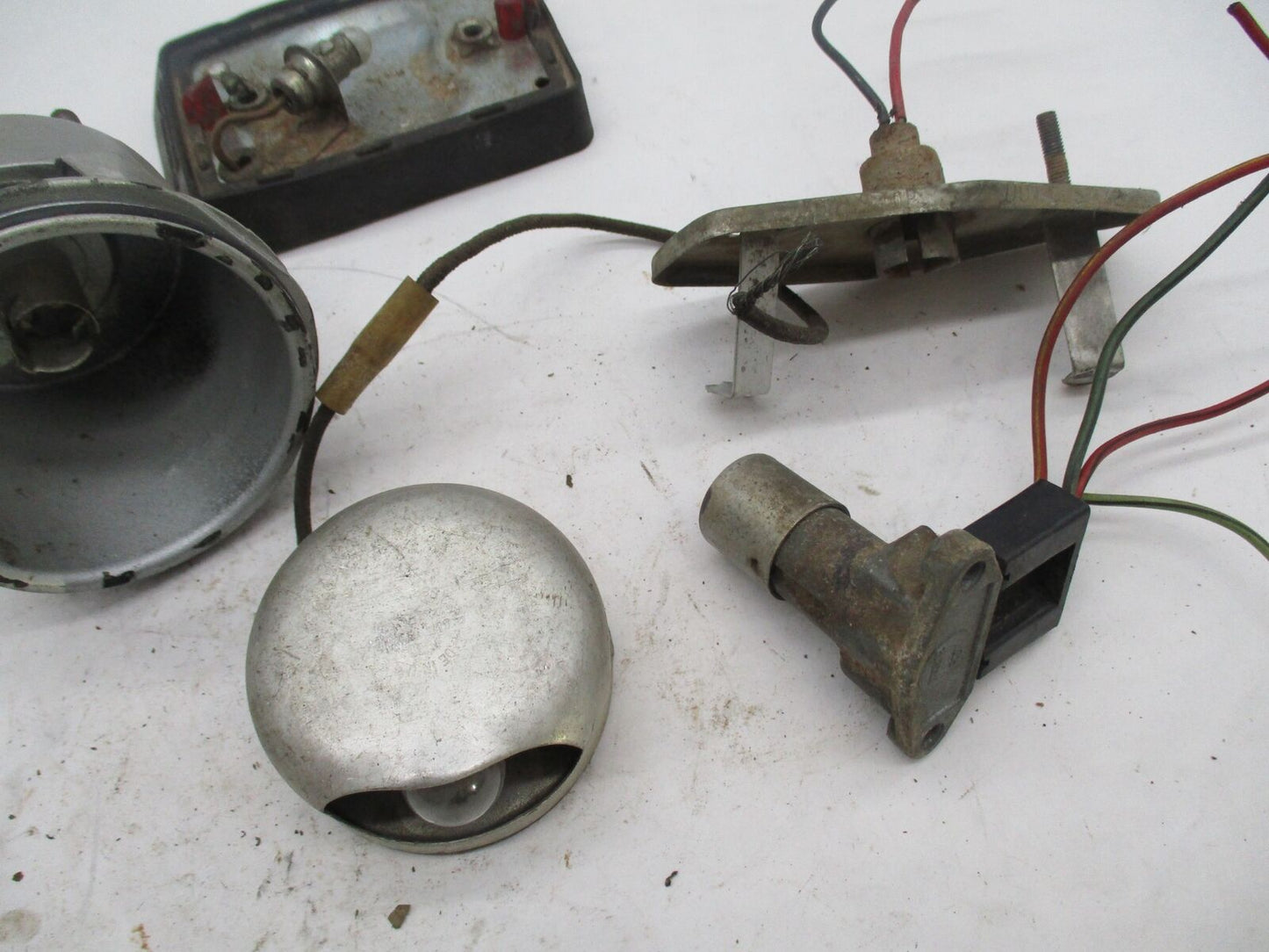 Mixed Lot of Vintage Motorcycle Binelli MotoGuzzi Jawa Lighting Backing Parts