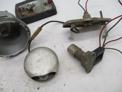 Mixed Lot of Vintage Motorcycle Binelli MotoGuzzi Jawa Lighting Backing Parts