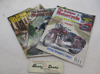 Lot of 3 The Antique Motorcycle Magazines Fall, Winter 2003 and Summer 2007