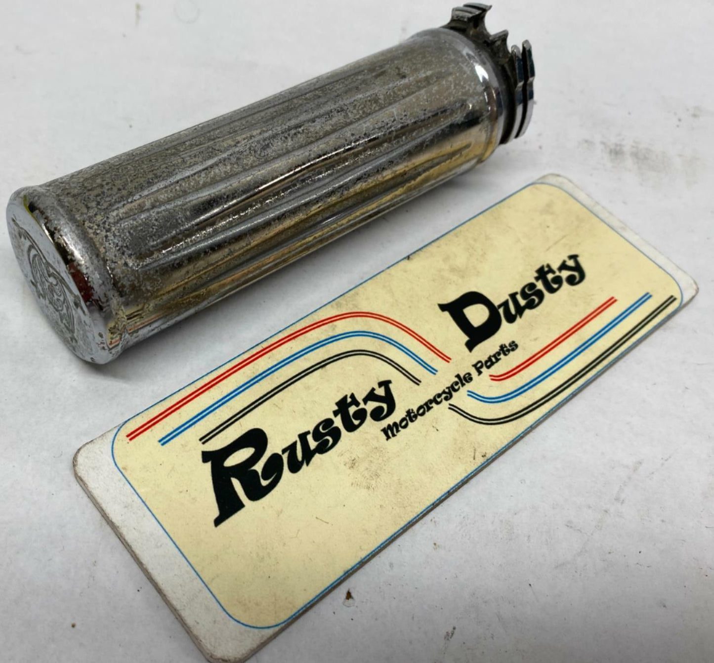 Harley Davidson Chopper Metal Custom Throttle Grip w/ Joker Engraved End
