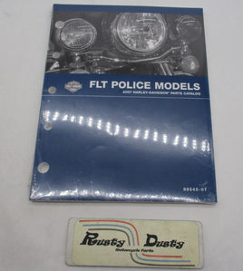 Harley Davidson Official 2007 FLT Police Models Parts Catalog Book 99545-07