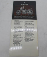 Harley Davidson Genuine Laminated Roadster Dealer Sticker Price Spec Card Sheet