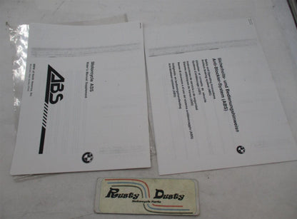 Photocopied BMW Motorcycle ABS Rider's Manual Supplement