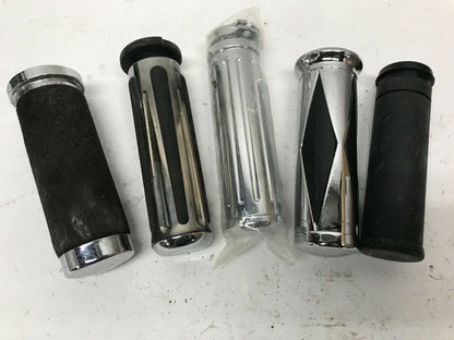 Mixed Lot of Harley-Davidson Handlebar Grips Throttle Chrome Diamond Ribbed